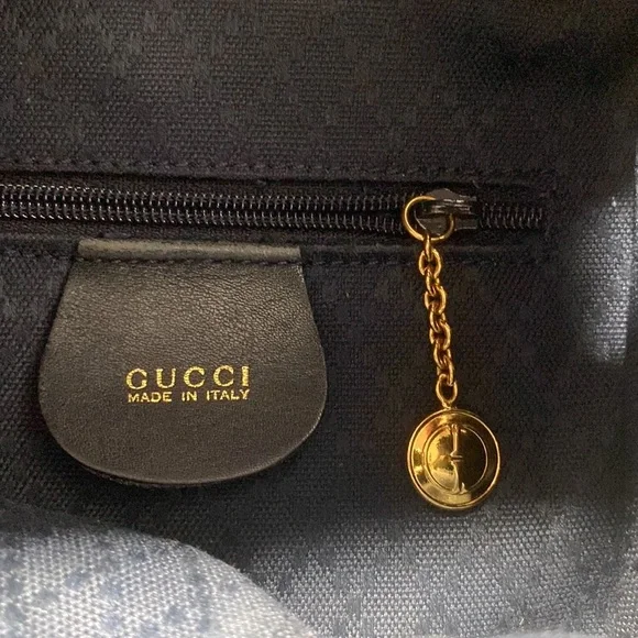 Gucci Black Leather Backpack with Bamboo Accent - Picture 5 of 16
